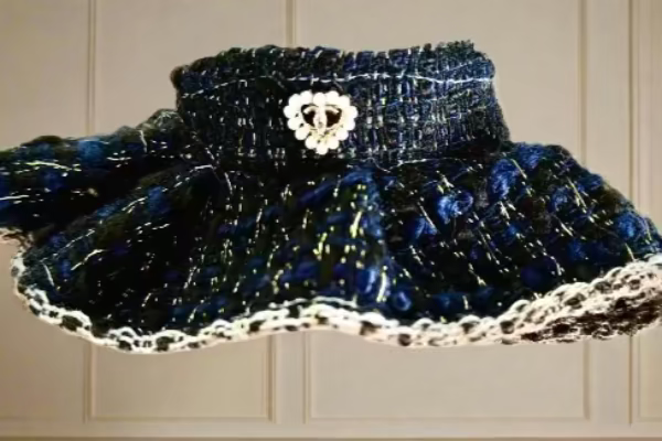 Navy Tweed CC Inspired Dress