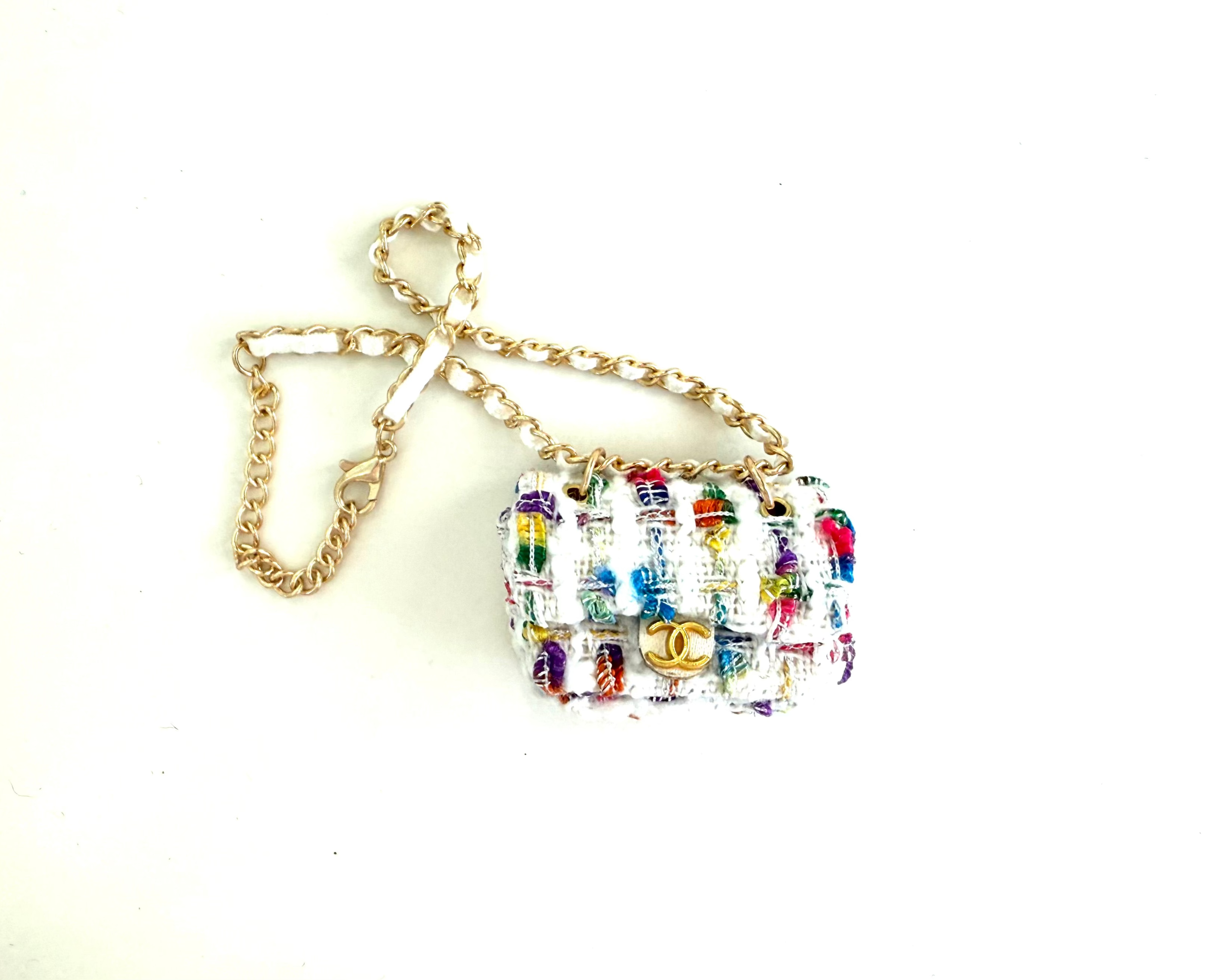 Rainbow CC Tweed Classic Flap Bag