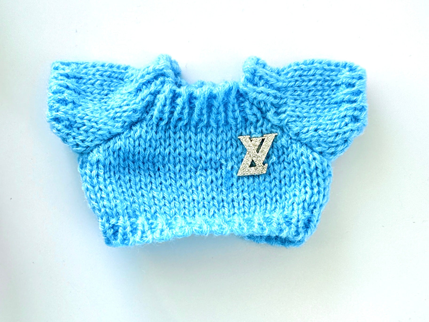 LV Inspired Light Blue Crewneck Sweater