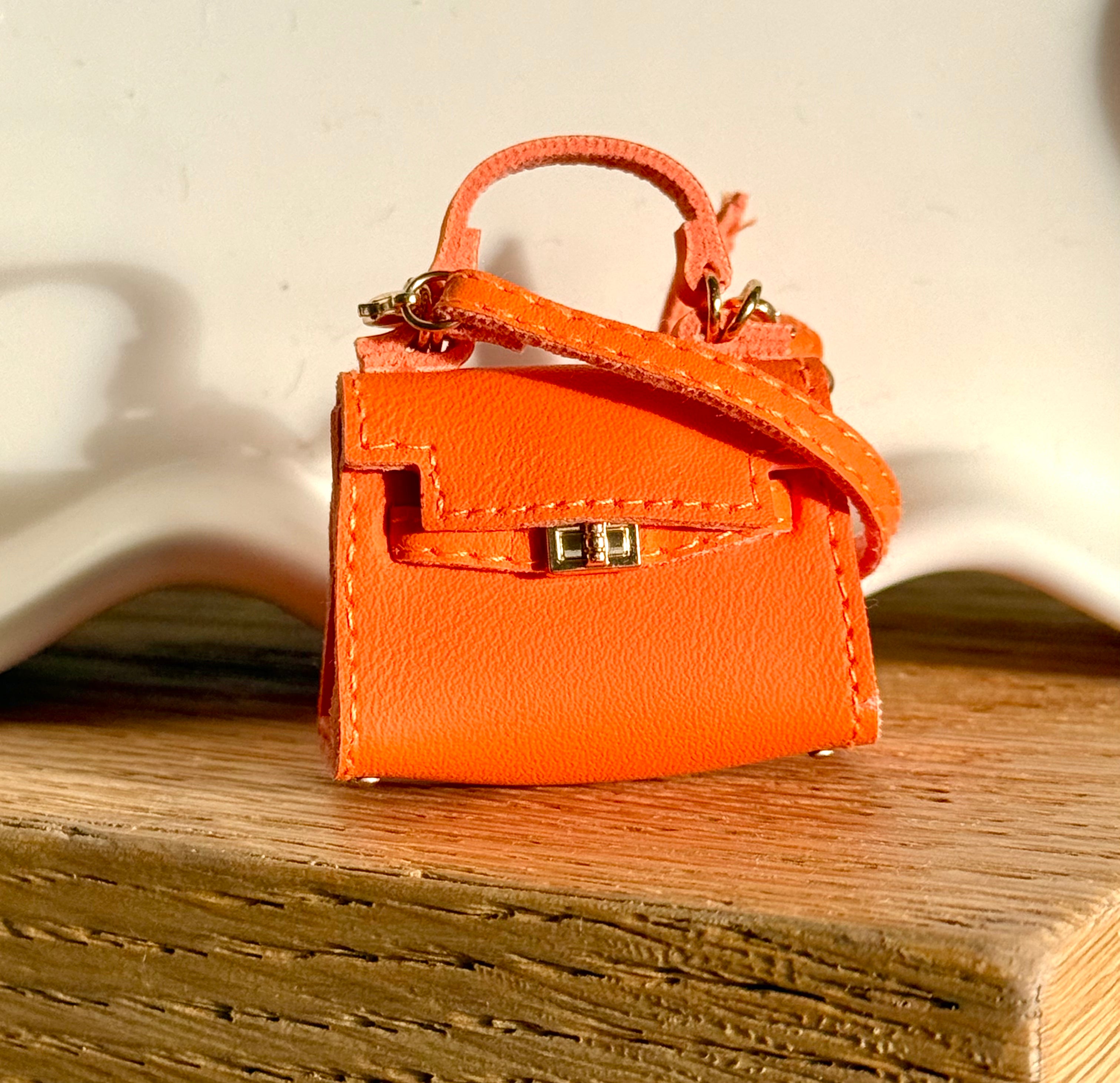 Orange Hermes Inspired Kelly Bag