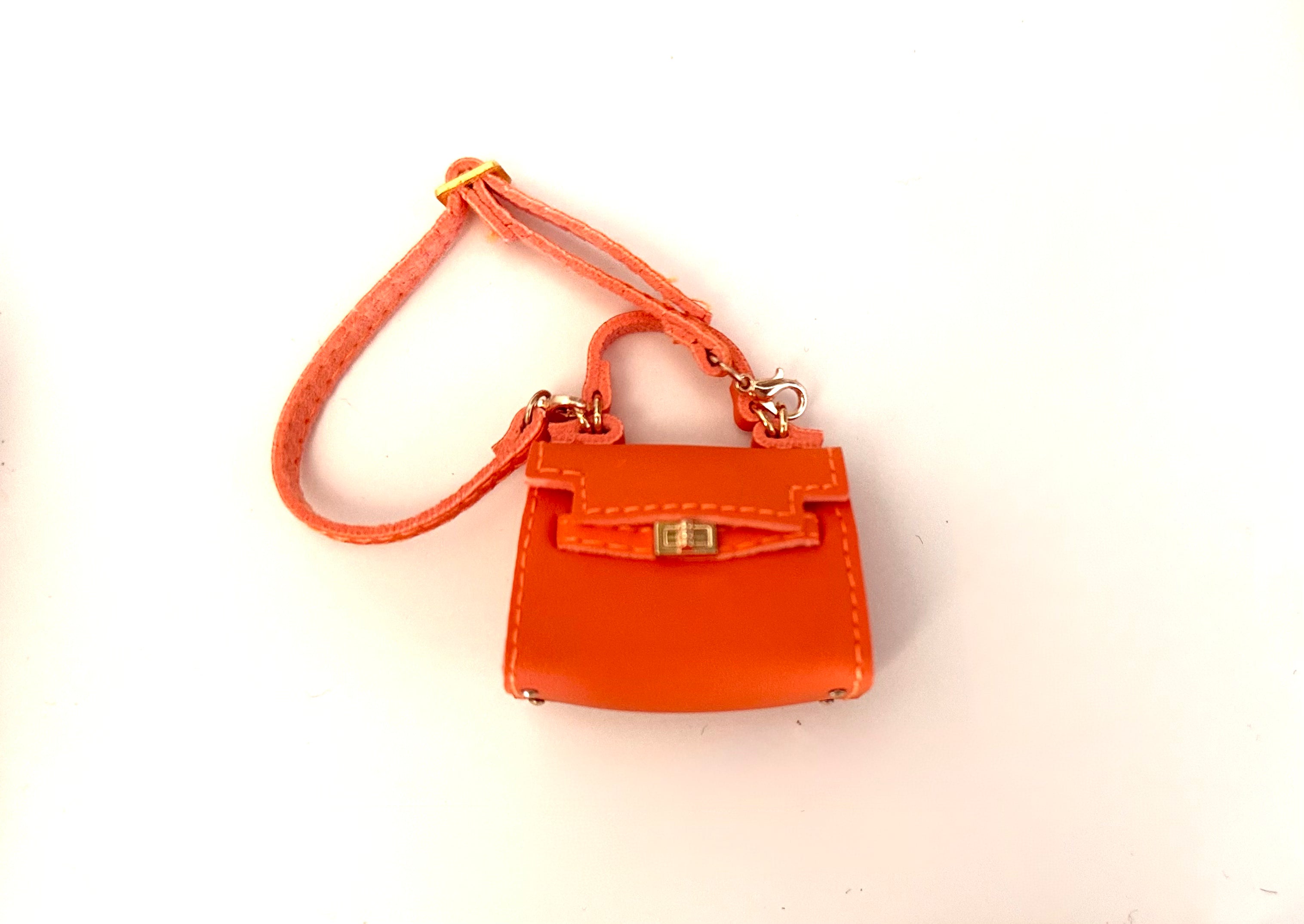 Orange Hermes Inspired Kelly Bag