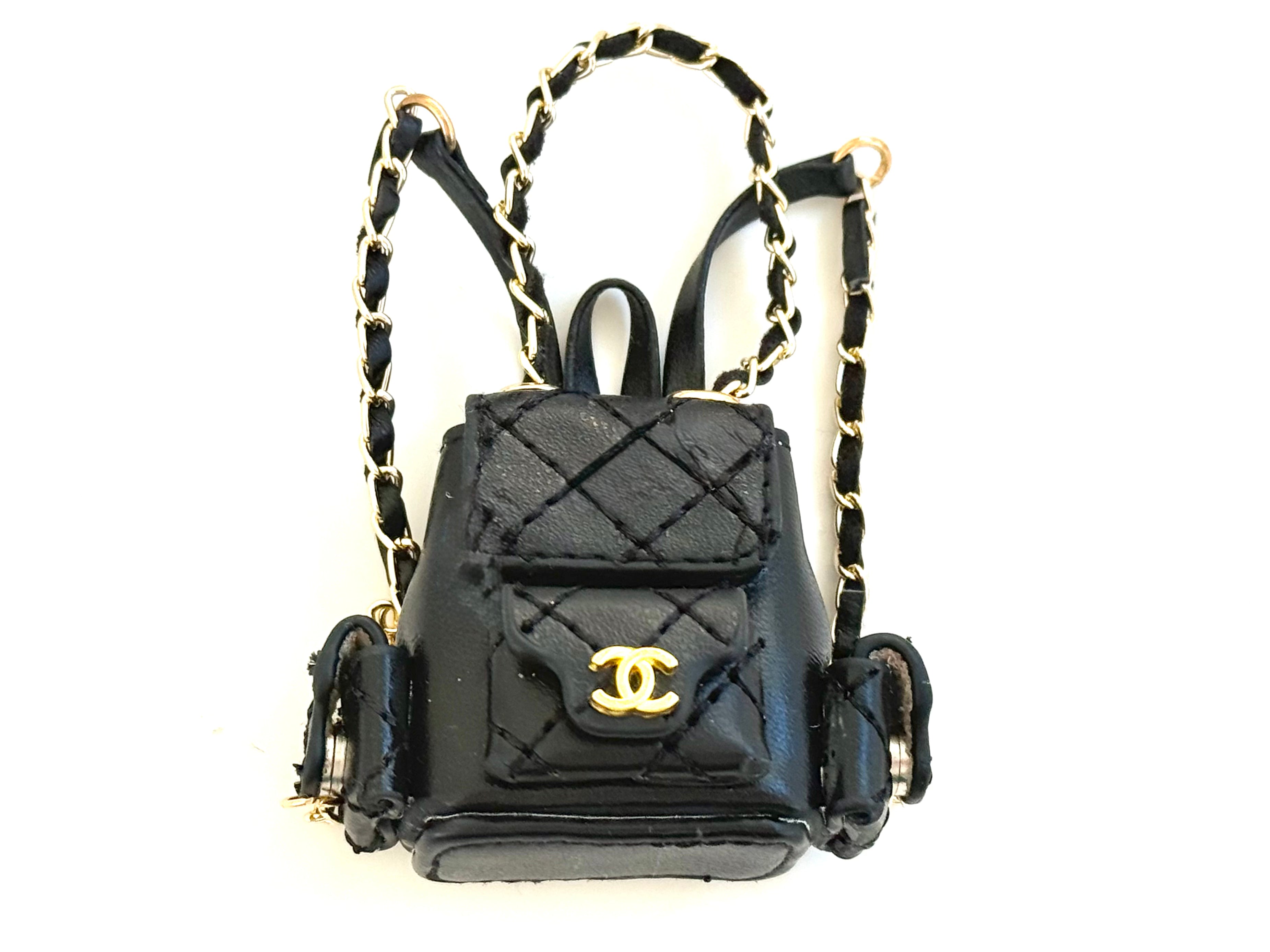 Black Chanel Inspired Backpack