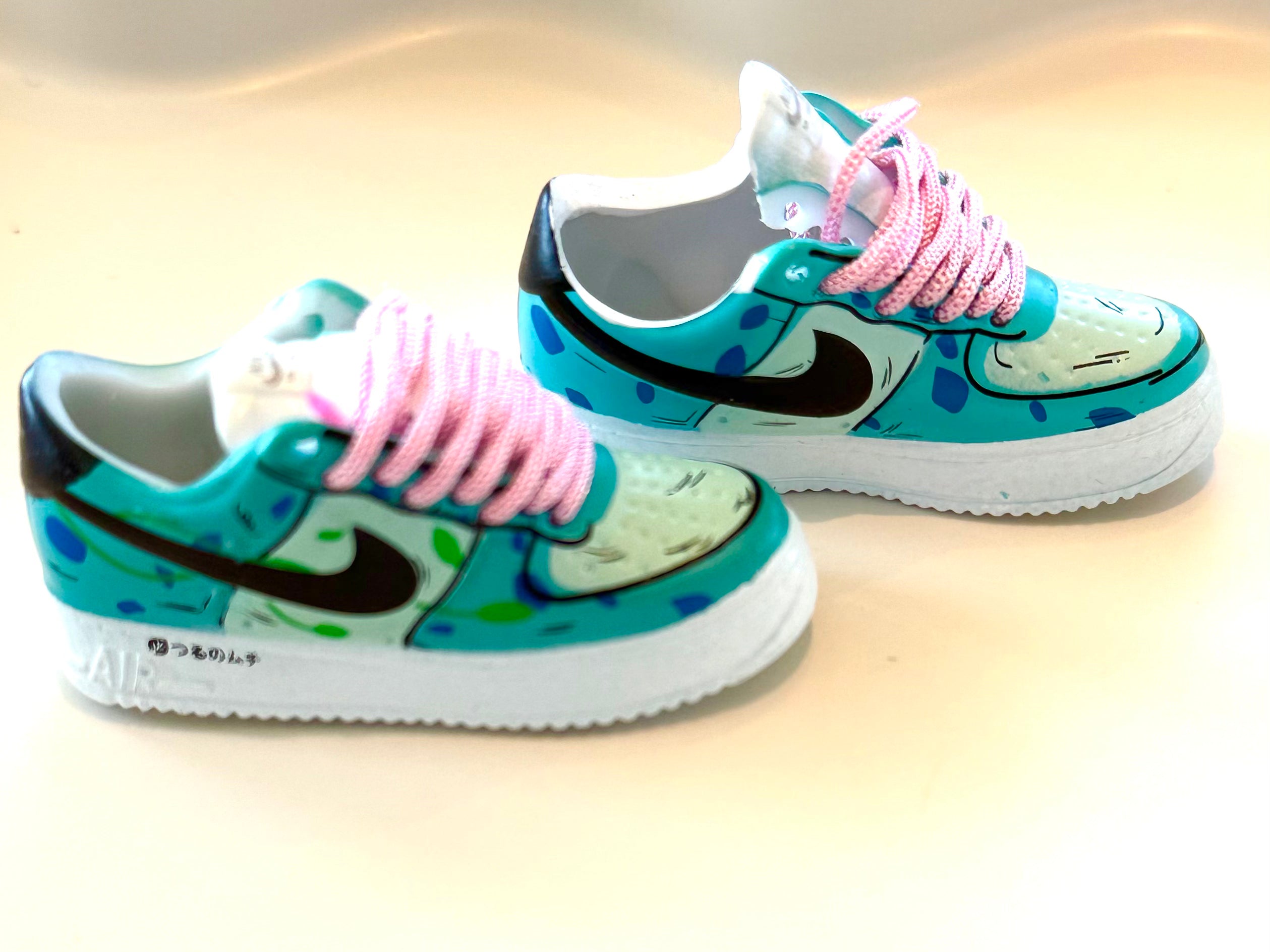 Teal Air Force One with Pink Laces