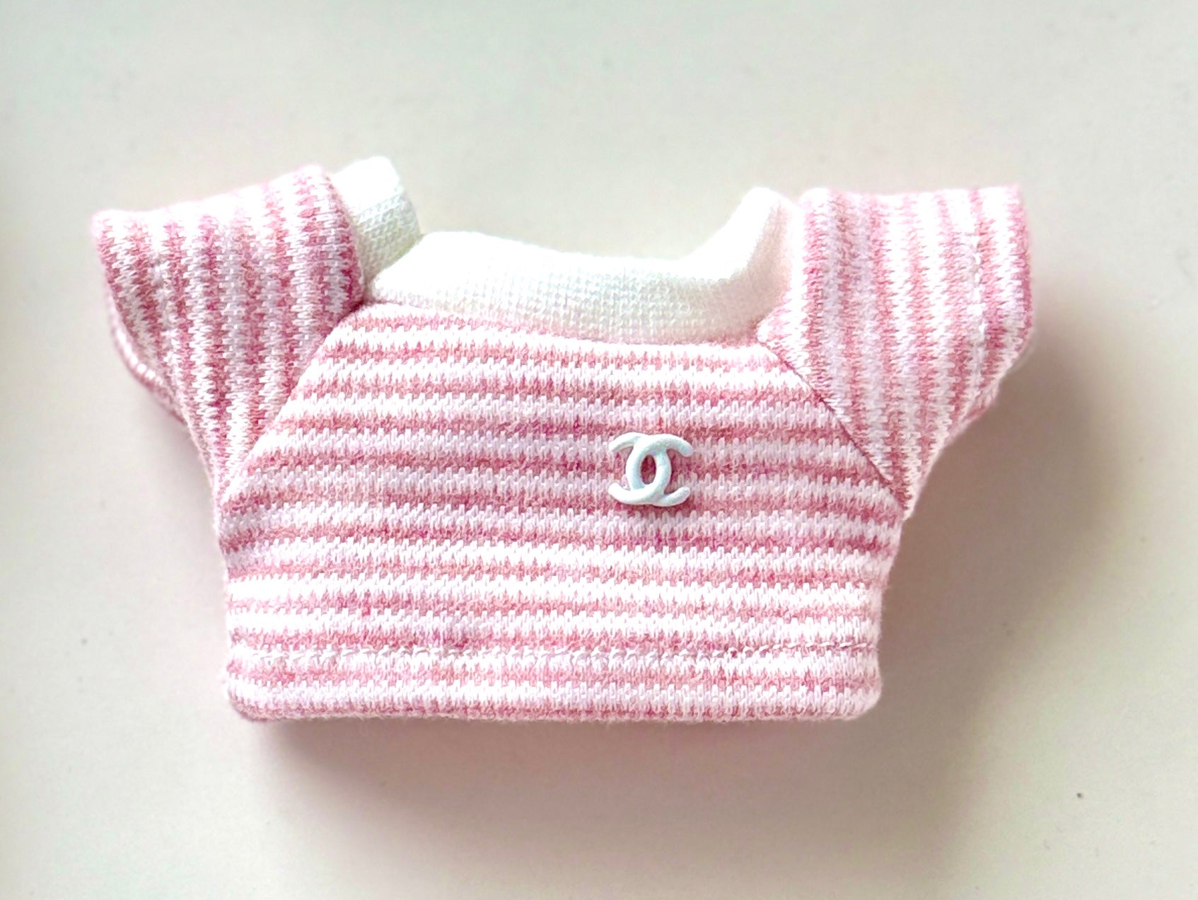 Chanel Inspired Pink and White Striped Tee